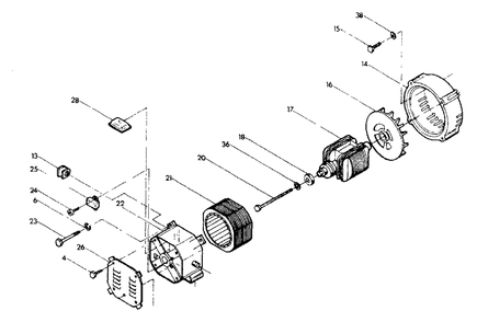 Generator Diagram and Parts List for L4000 (8865-7)(8865-7) Generac Generator