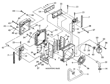 Radiator Diagram and Parts List for 9690-0  Generac Generator