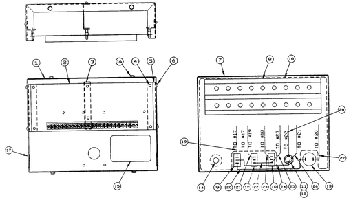 Annunciator Panel Diagram and Parts List for 9555-0  Generac Generator