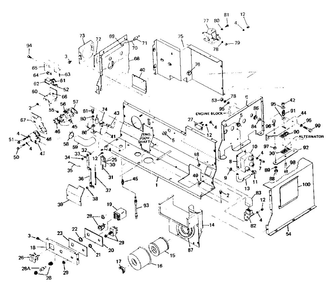 Engine Shroud Diagram and Parts List for 6246-1  Generac Generator