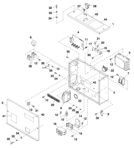 Control Panel Diagram and Parts List for 0050312 (4328537)(2005) Generac Generator