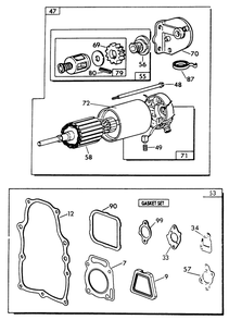 V-Twin Engine (Part 3) Diagram and Parts List for 9508-1  Generac Generator