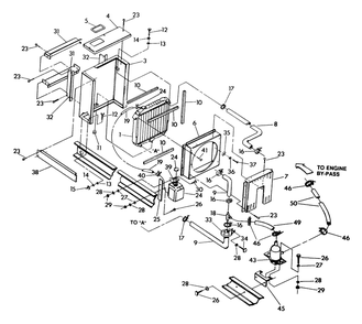 Radiator Diagram and Parts List for 9348-3  Generac Generator
