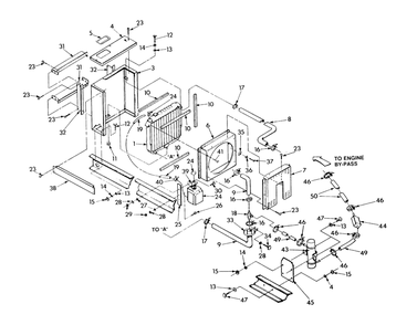 Radiator (Part 1) Diagram and Parts List for 9105-5  Generac Generator
