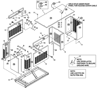 Ev Encl Aco 2.5l G3 Carrier Diagram and Parts List for 0051050 (0505V01172 - 3105V03296)(2005) Generac Generator