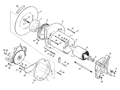 Alternator Diagram and Parts List for 1009-A  Generac Welder