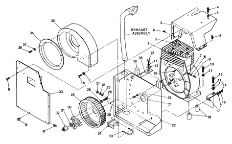 Sheet Metal Diagram and Parts List for 8209-2  Generac Generator