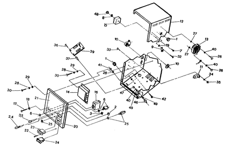 Control Box Diagram and Parts List for 9344-2  Generac Generator
