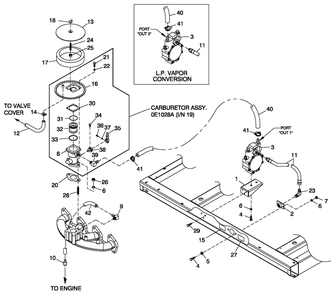 Ev Nat Gas Fuel 2.5l G3 Diagram and Parts List for 0050280 (3960659)(2004) Generac Generator