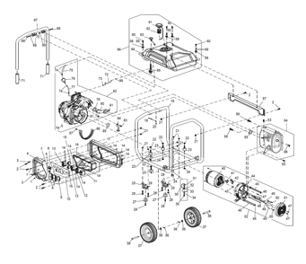 Part Location Diagram of 10000042621 Generac Muffler