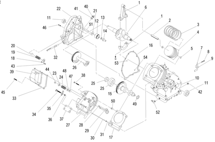 Engine 1 Diagram and Parts List for 0050950 (0405V00490 - 3305V03396)(2005) Generac Generator