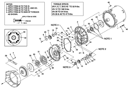 Gearbox 390 Diagram and Parts List for ET15068AVAY (5955880)(2010) Generac Generator