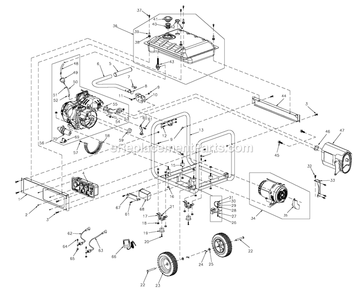 Parts Manual Gp6000e Diagram and Parts List for 0062190 (7195169A - 7195528A)(2012) Generac Generator