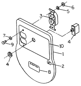 Receptacle Panel Diagram and Parts List for S1500 (8839-1)(8839-1) Generac Generator