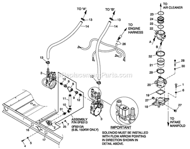 Fuelsys 5.4l Lpv Diagram and Parts List for QT08054JNSNA (6130357)(2010) Generac Generator