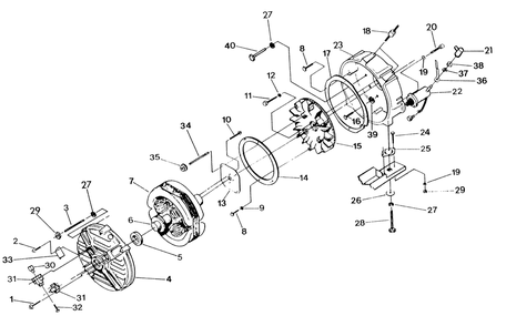 Generator Diagram and Parts List for 9343-0  Generac Generator