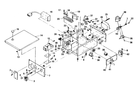 Part Location Diagram of 49476 Generac Panel, Silkscreened