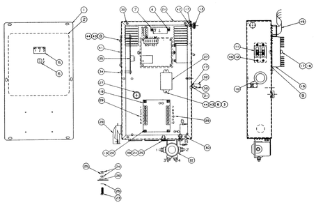 Control Panel Diagram and Parts List for 9260-3  Generac Generator