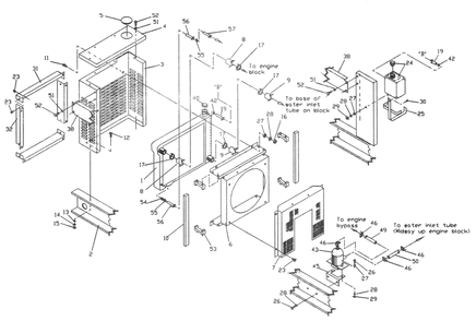 Radiator Diagram and Parts List for 0007570 (3035032)(2014) Generac Generator