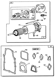 Engine Parts (Part 2) Diagram and Parts List for 9121-3  Generac Generator