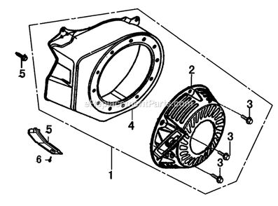 Starter Diagram and Parts List for 0060392 (7613625A - 8455517A)(2013) Generac Generator