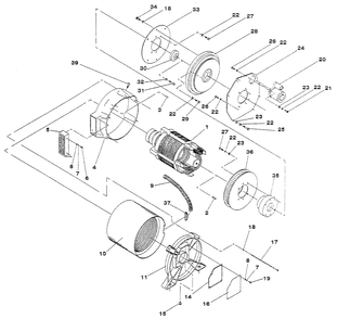 Generator Diagram and Parts List for 4136-0  Generac Generator