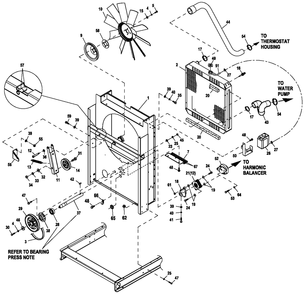 Ev Cooling System 5.4l C2 Diagram and Parts List for HT04554ANAC (8408435)(2013) Generac Generator
