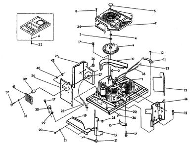 Sheet Metal Diagram and Parts List for 0843-0  Generac Generator