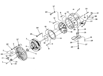 Generator Diagram and Parts List for 9510-0  Generac Generator