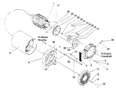 Generator Diagram and Parts List for 0995-0  Generac Generator