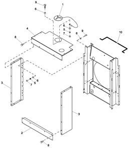 Ev Front Air Duct 4.2l G3 Tel Diagram and Parts List for 0057091 (5304977)(2009) Generac Generator