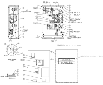 200a Transfer Switch Assembly Diagram and Parts List for 0054010 (4851109 - 4893811)(2007) Generac Generator
