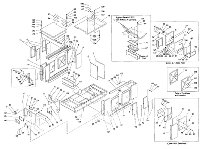 Compartment Diagram and Parts List for 4359-1  Generac Generator
