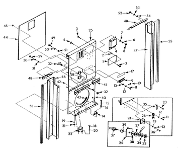 Back Of Control Panel Diagram and Parts List for 9575-2  Generac Generator