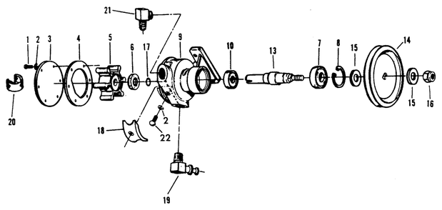 Sea Water Pump Diagram and Parts List for 9146-0  Generac Generator