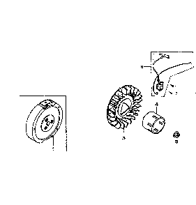Flywheel Diagram and Parts List for GP6500-5940-1  Generac Generator