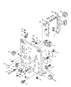 Control Panel Assembly Diagram and Parts List for 6959-0  Generac Welder