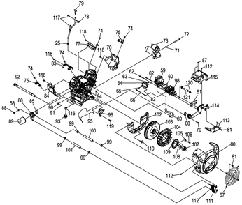 Engine 8 Diagram and Parts List for 0052470 (4913782 - 4933931)(2007) Generac Generator