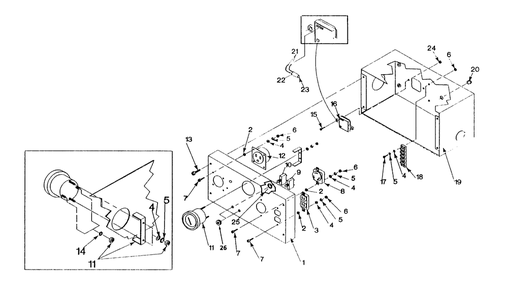 Control Panel Diagram and Parts List for 9651-1  Generac Generator