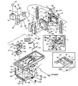 Mounting Base Diagram and Parts List for 9468-3  Generac Generator