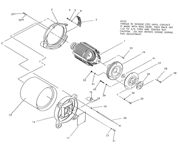 Generator Diagram and Parts List for 0752-3  Generac Generator