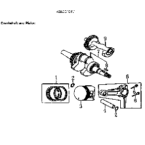 Crankshaft Diagram and Parts List for GP7500E-5943-5  Generac Generator