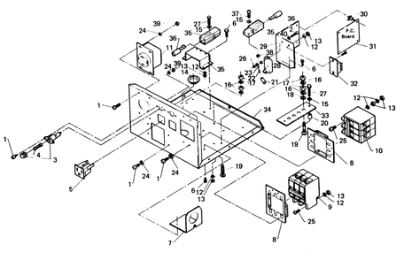Control Panel Diagram and Parts List for 6873-0  Generac Generator