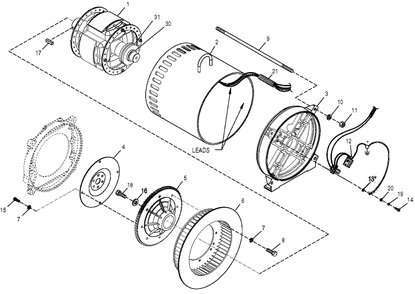Alternator Diagram and Parts List for 0049482 (3997146 - 4047243)(2004) Generac Generator