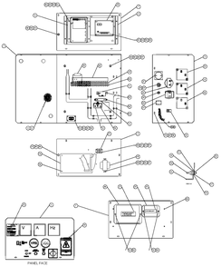 Control Panel Diagram and Parts List for 0047490 (3650293 - 3651545)(2002) Generac Generator