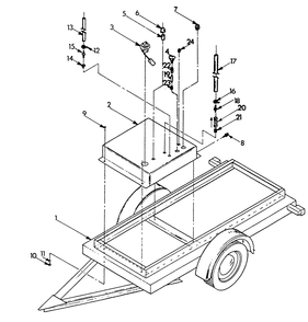 Trailer And Fuel Tank Diagram and Parts List for 9106-0  Generac Generator