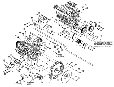 Engine Common Parts 3.0lford Cpl Diagram and Parts List for 0052190 (4340373 - 4340512)(2006) Generac Generator