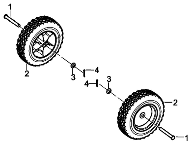 Wheels Diagram and Parts List for 0059395 (7008470E - 7479864E)(2016) Generac Generator