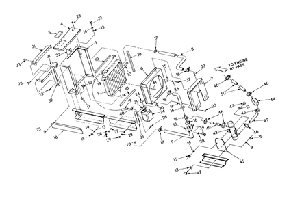 Radiator (Part 2) Diagram and Parts List for 9105-5  Generac Generator