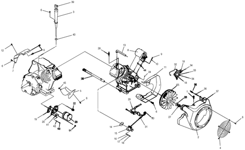 Engine 2 Diagram and Parts List for 0046752 (3772239 - 3992206)(2014) Generac Generator